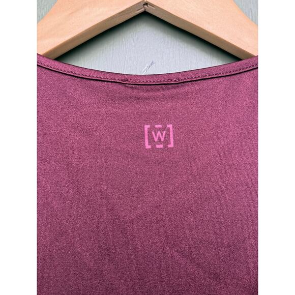 NWT Wolford Wonder Leggings & Workout Top Sleeveless Set Port Royale Burgundy XS - Picture 9 of 10